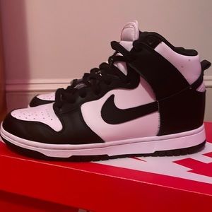Nike panda black white high dunks. Size 8.5 in womens. Worn once, looks new.
